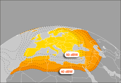 W2 footprint (at 16° East)